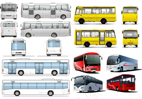 客车矢量素材