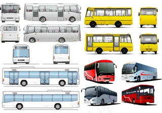 客车矢量素材
