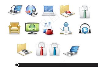 商务科技图标,免抠元素,背景元素