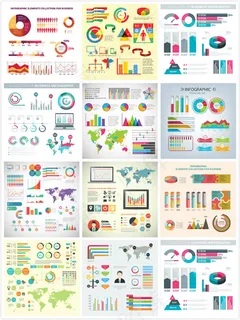 信息商务分析图表,背景元素