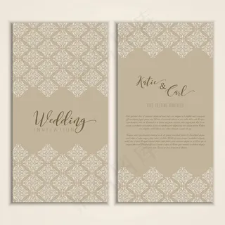 花纹装饰婚礼请柬