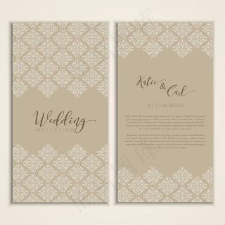 花纹装饰婚礼请柬