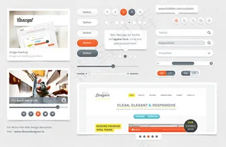 浅色网页UI元素