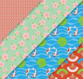 日本元素无缝背景