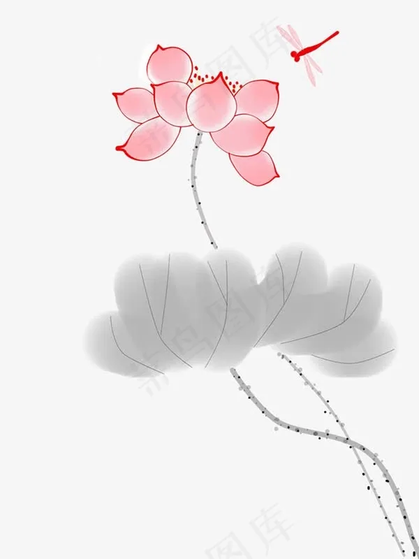 水墨荷花