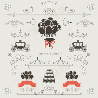 简约婚礼花纹边框