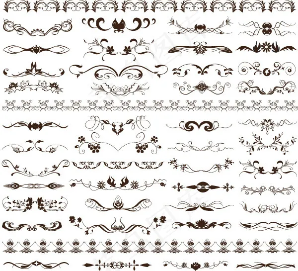 欧式对称花纹ai矢量模版下载