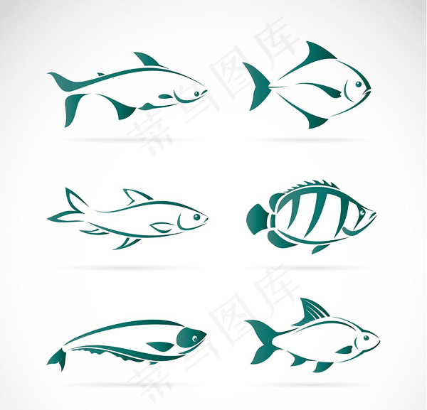 海洋鱼类logoeps,ai矢量模版下载