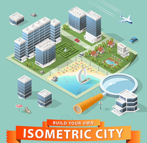 卡通等距城市建造