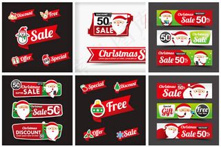 圣诞节促销标签