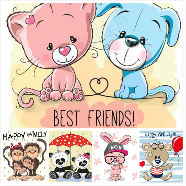 卡通风动物主题,免抠元素