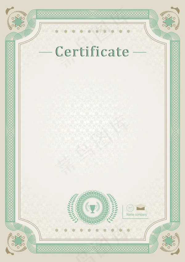 欧式证书模板eps,ai矢量模版下载