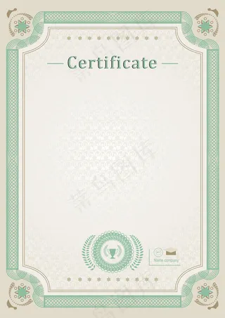 欧式证书模板
