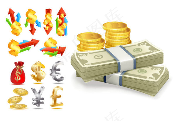 金融图标矢量,免抠元素eps,ai矢量模版下载