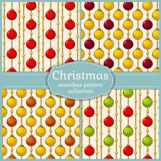 圣诞球无缝背景