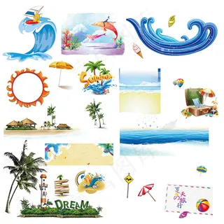 夏天旅行元素 夏天旅行元素