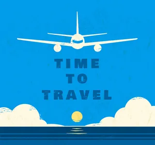 起航的旅行飞机