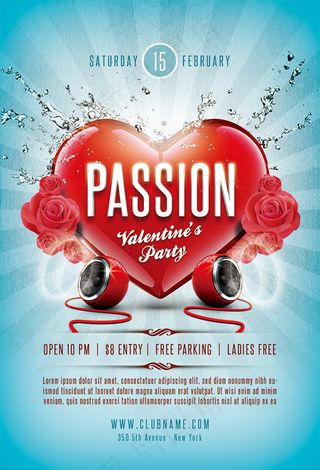 情人节派对海报