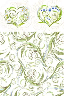 绿色时尚花纹
