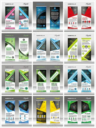 易拉宝展架矢量