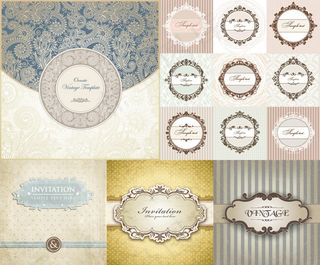 经典复古标签,免抠元素,背景元素
