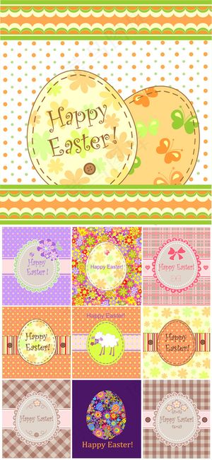 复活节贺卡矢量