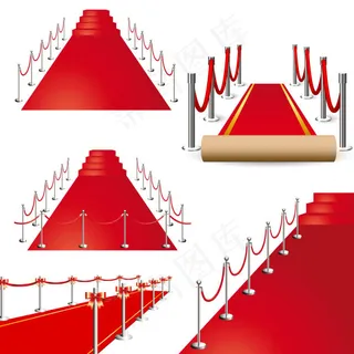 精美红地毯矢量