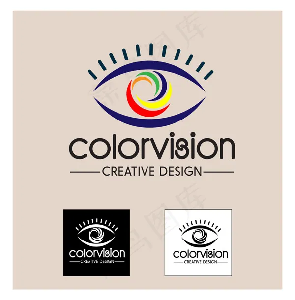 抽象的眼睛LOGOai矢量模版下载