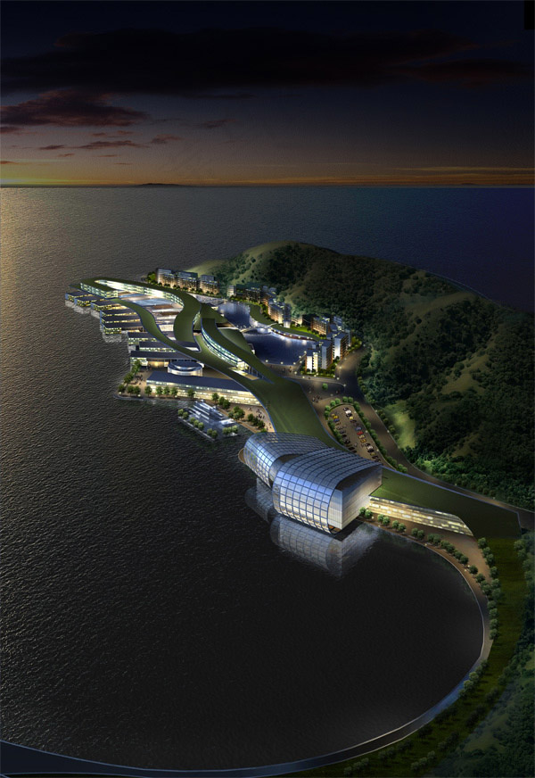 依山而建的楼房