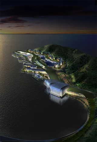 依山而建的楼房