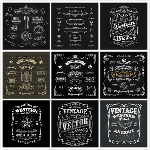 线性花纹边框(1200X1200)eps,ai矢量模版下载