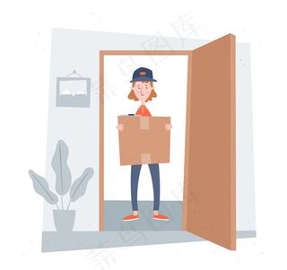 配送快递的女子
