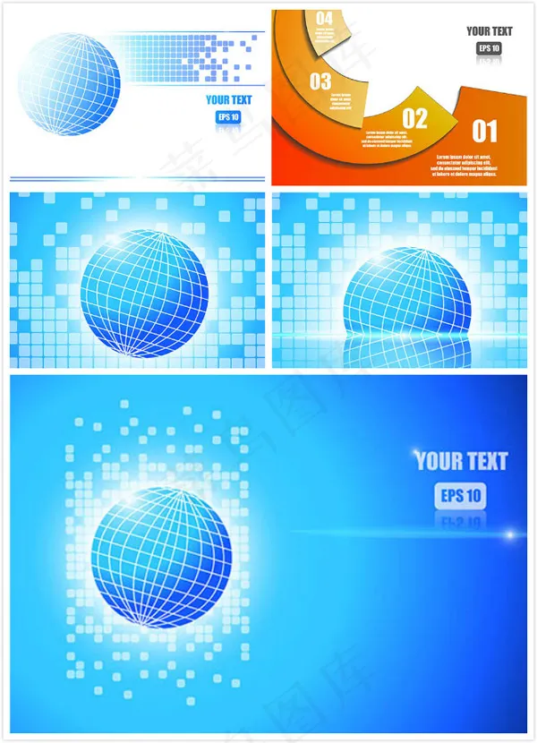格子球体背景eps,ai矢量模版下载