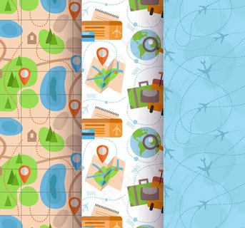 旅行元素无缝背景