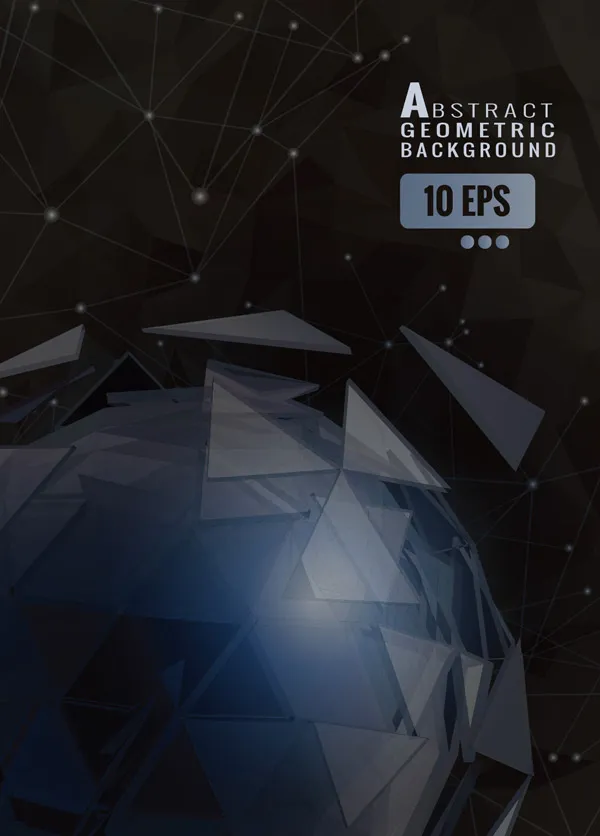 连线抽象几何背景eps,ai矢量模版下载