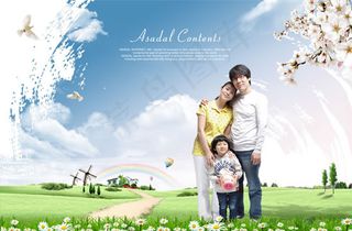 韩国3口之家人物