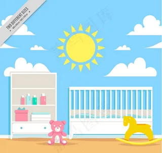 白色家具婴儿房
