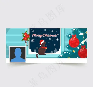 圣诞节猫咪脸书封面