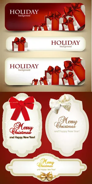 节日礼物包装卡片