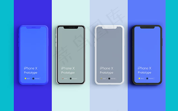 多色iphonex样机psd模版下载