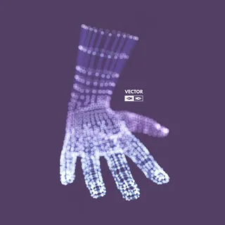 网状连接手部模型