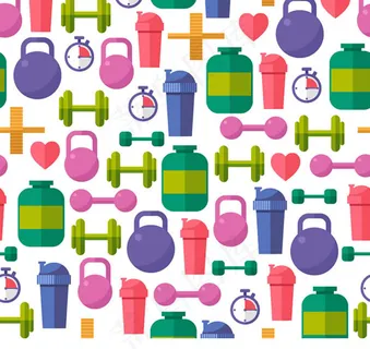 健身器材无缝背景 健身器材无缝背景
