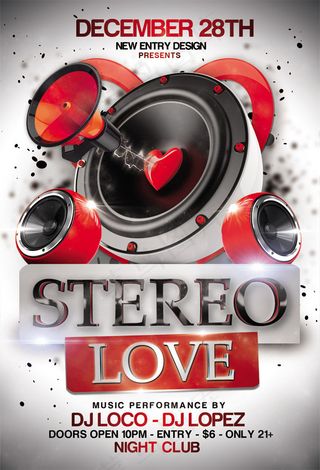 情人节派对海报