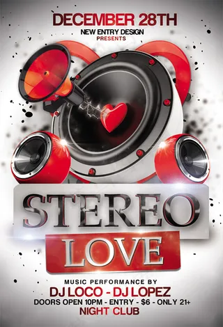 情人节派对海报