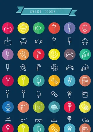 甜品网站图标,免抠元素