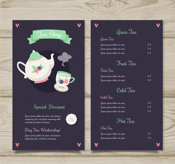 创意茶馆菜单
