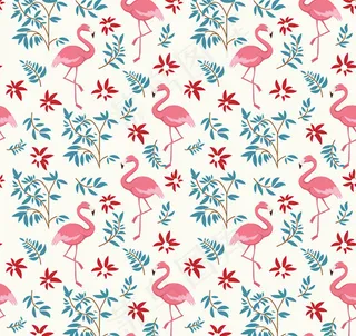 火烈鸟无缝背景