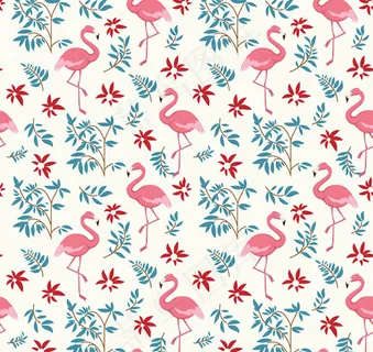 火烈鸟无缝背景 火烈鸟无缝背景