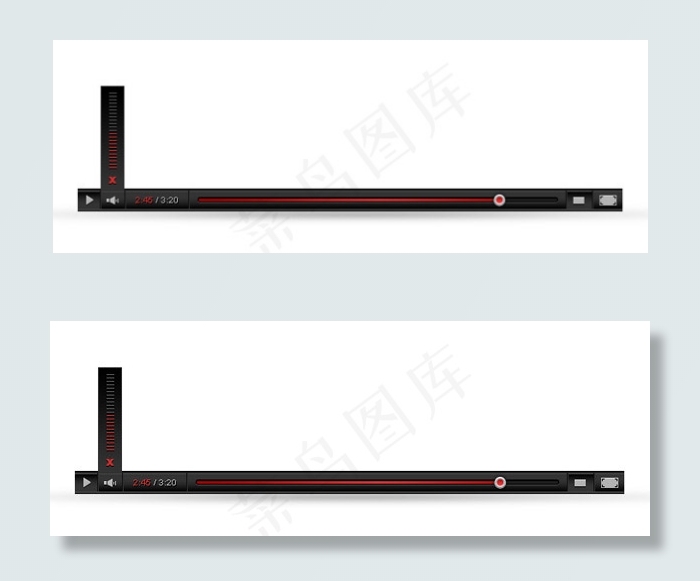 视频播放器psd模版下载