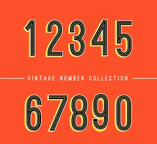 10款复古数字